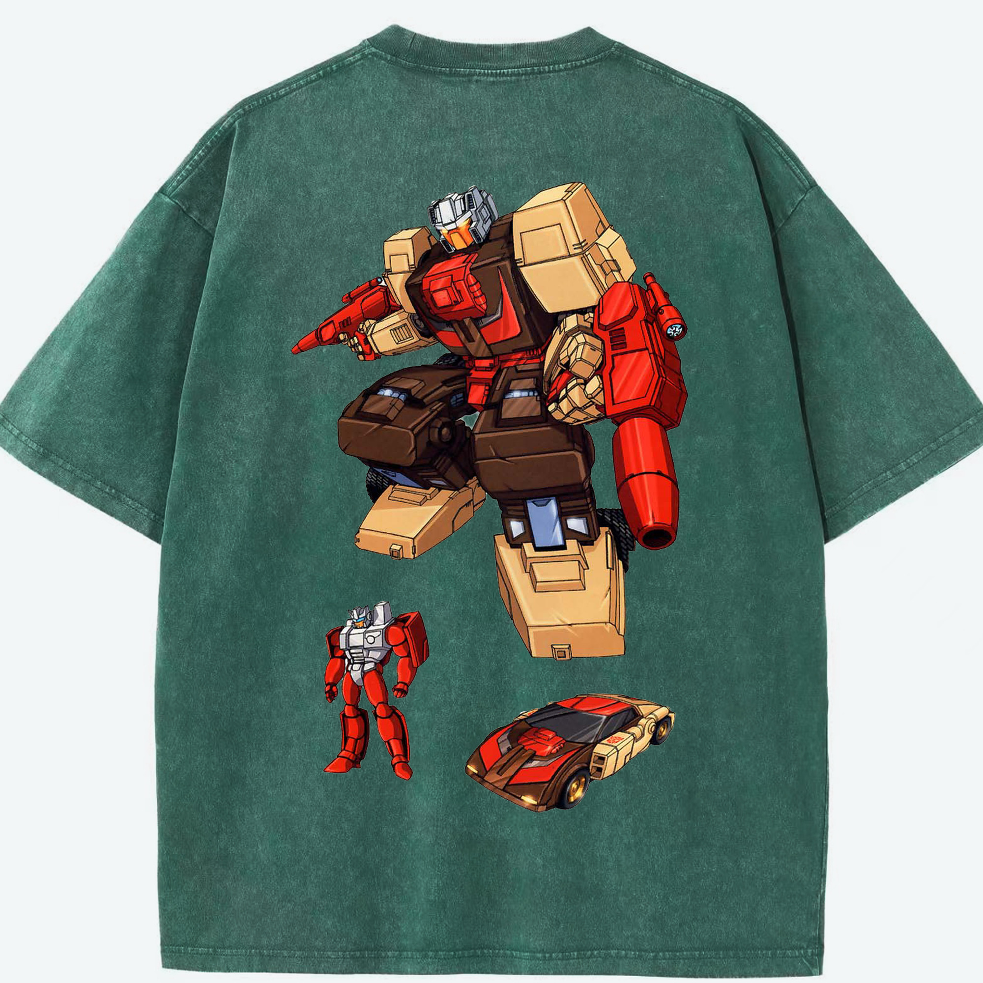 （画像用）  綿100% ヴィンテージ風 半袖Tシャツ（背面プリント）